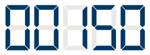 Digital natural gas meter_Illustation2 An illustrated digital display showing the numbers 00150 (18-150.3)