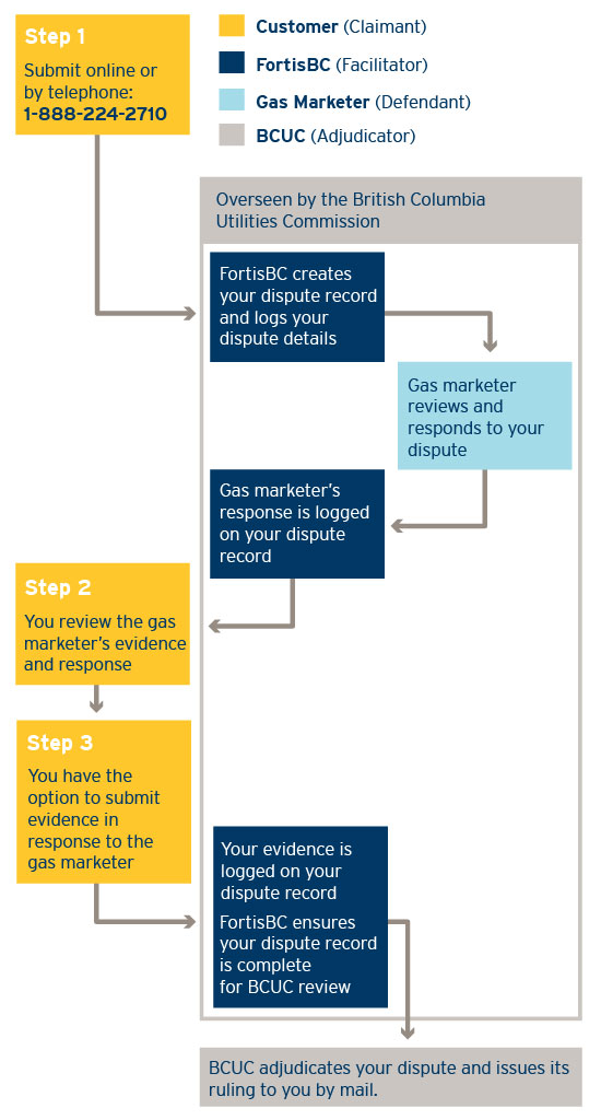 Overview of dispute process A flow chart style illustration showing the dispute process (12-280.5.1)
